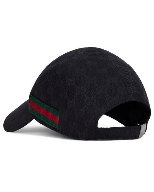 Gucci Blue Cotton Canvas Cap Gg for men