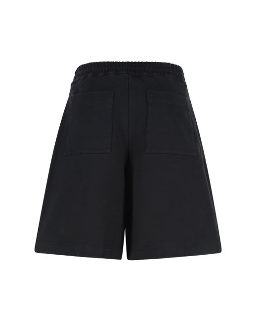 Alexander McQueen Black Logo Embroidered Drawstring Shorts for men