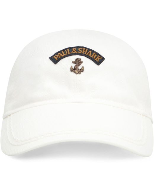 Cappello da baseball con logo di Paul & Shark in White da Uomo