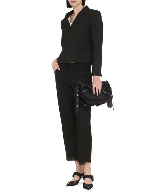 MM6 by Maison Margiela Black Single-Breasted Two-Button Jacket