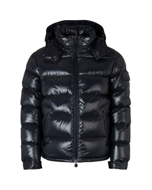 Moncler Black Maya Hooded Short Down Jacket for men
