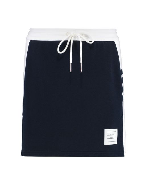 Thom Browne Blue Jersey Cotton Miniskirt