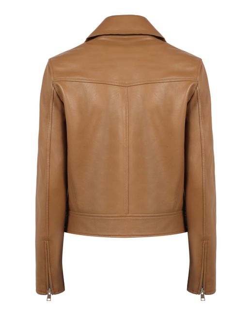 Yves Salomon Brown Leather Jacket