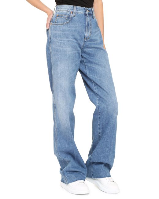 Jeans wide-leg di Gucci in Blue