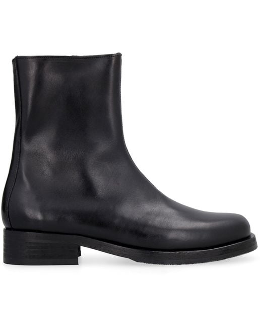 Our Legacy Black Camion Leather Ankle Boots for men
