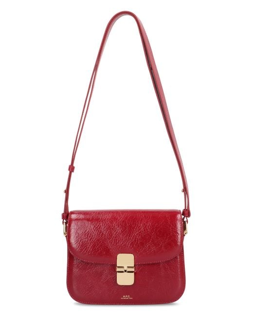 Borsa Grace Small in pelle di A.P.C. in Red