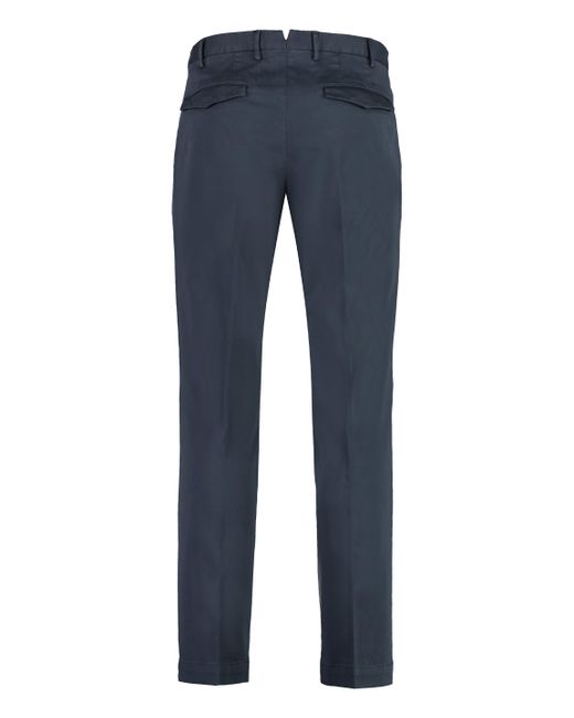 PT01 Blue Stretch Cotton Trousers for men
