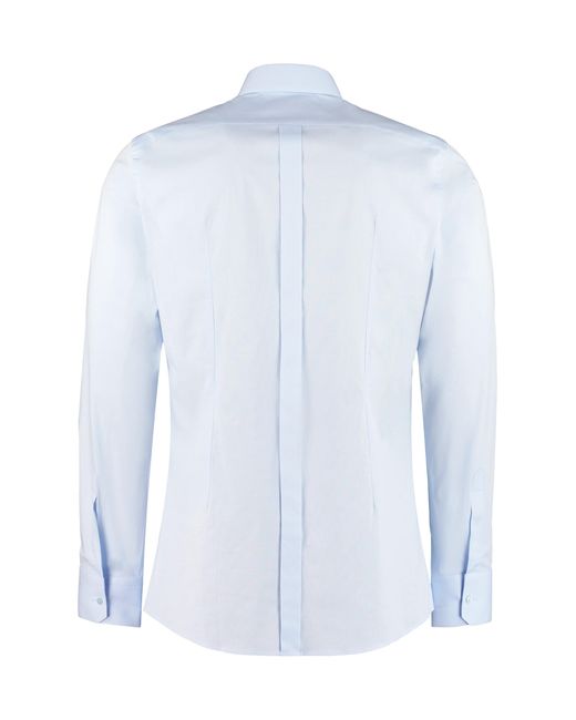 Dolce & Gabbana Blue Dolce & Gabbana Stretch Poplin Shirt for men