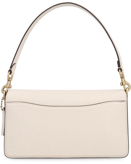 COACH Natural Tabby 26 Chalk Leather Shoulder Bag