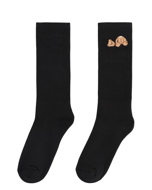 Calzini in misto cotone di Palm Angels in Black
