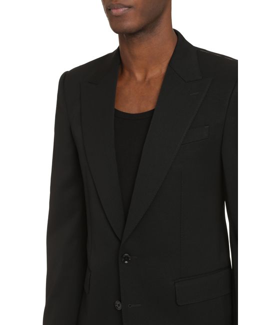 Dolce & Gabbana Black Single-Breasted Wool Jacket Size 48