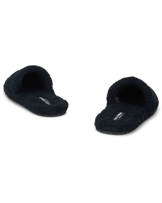 Dolce & Gabbana Black Slippers Dg Hotel for men