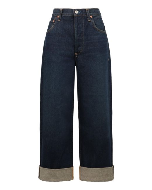 Citizens of Humanity Blue Ayla Cropped Jeans