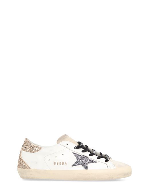Golden Goose Deluxe Brand White Super-Star Leather Low-Top Sneakers