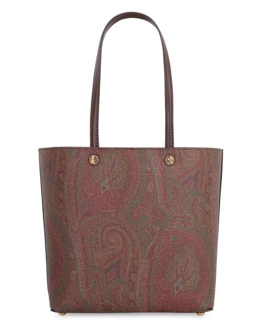 Etro Brown Essential Jacquard Fabric Tote