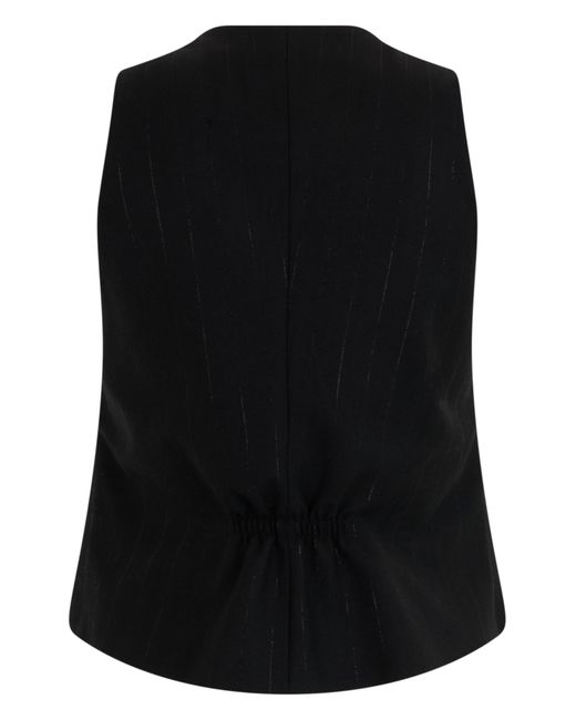 0205 Tagliatore Black Pinstripe Vest