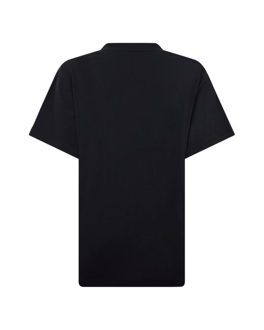 Moncler Black Cotton T-Shirt With Print for men
