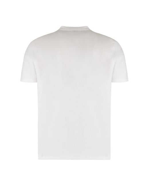 Paul & Shark White T-shirt In Cotton Jersey With Logo Print for men