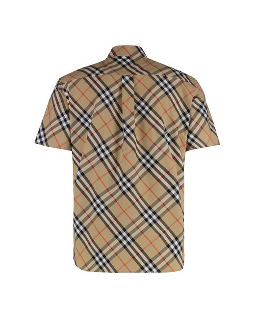 Burberry Natural Checked Cotton Shirt for men