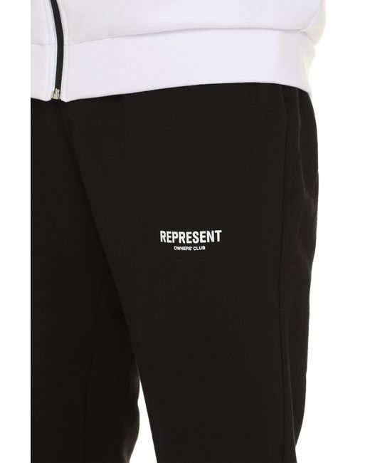 Represent Black Logo Print Sweatpants for men