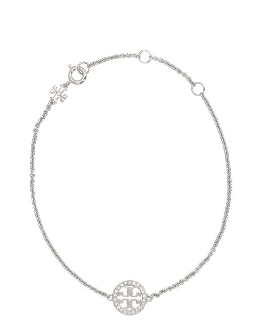 Tory Burch White Miller Chain Bracelet