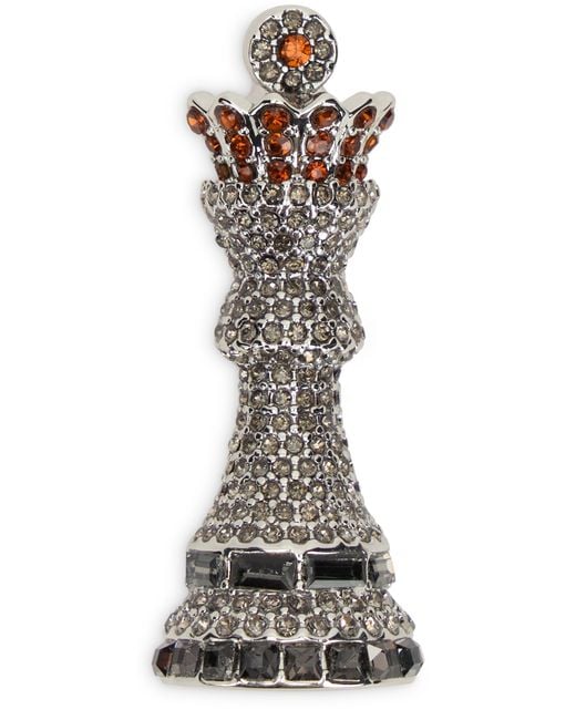 Weekend by Maxmara White Chip-Shaped Pin