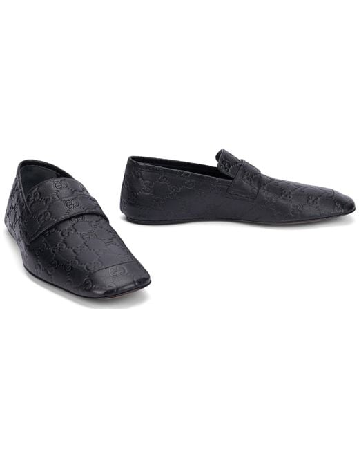 Gucci Black Leather Moccasin for men