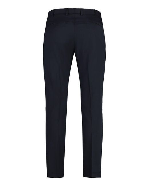 PT01 Blue Dieci Wool Blend Trousers for men