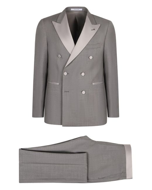 Tagliatore Gray Virgin Wool Two-Piece Suit for men