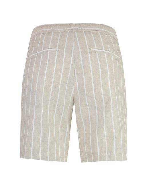 Boss Gray Linen Bermuda-shorts for men