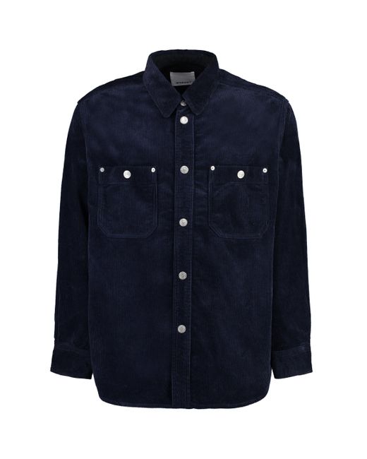 Isabel Marant Blue Wool Overshirt For for men
