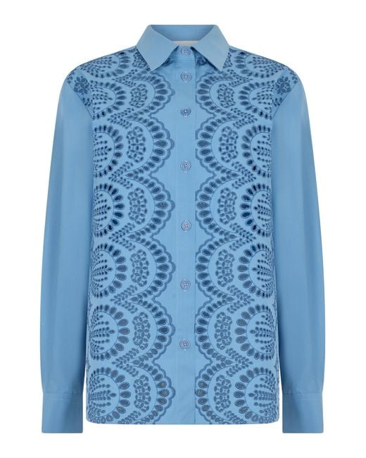 P.A.R.O.S.H. Blue Lace Sangallo Shirt