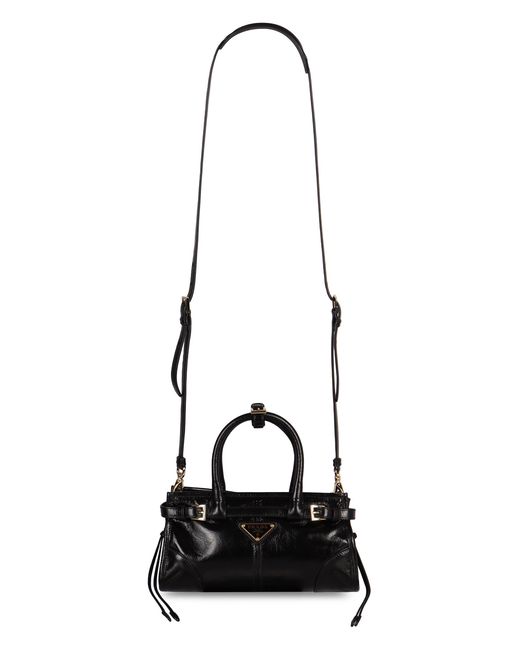 Borsa a mano Bonnie mini in pelle di Prada in Black
