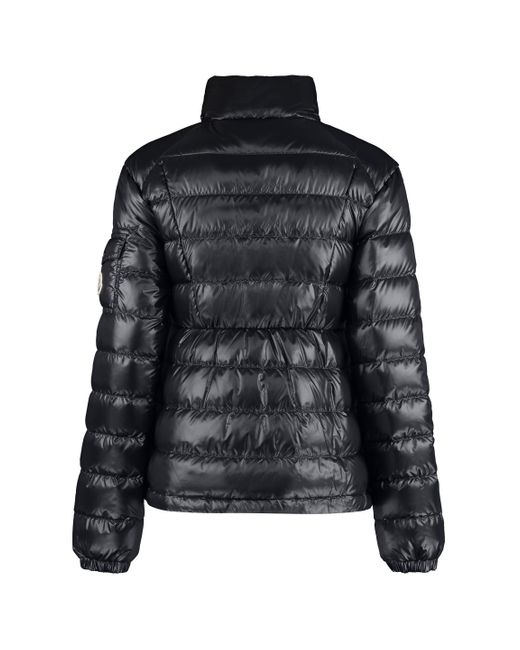 Moncler Black Aminia Down Jacket With Button Closure