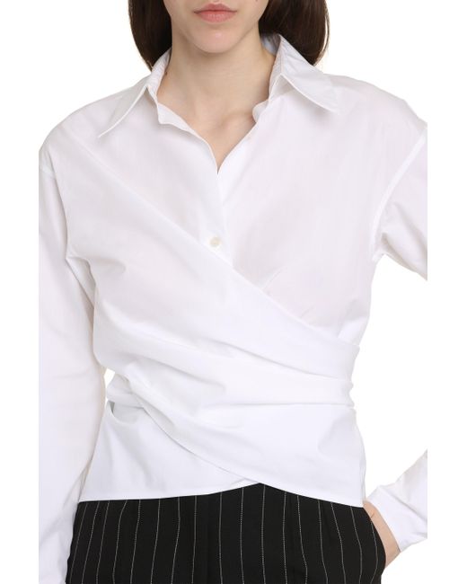 Camicia in popeline di cotone di Fabiana Filippi in White