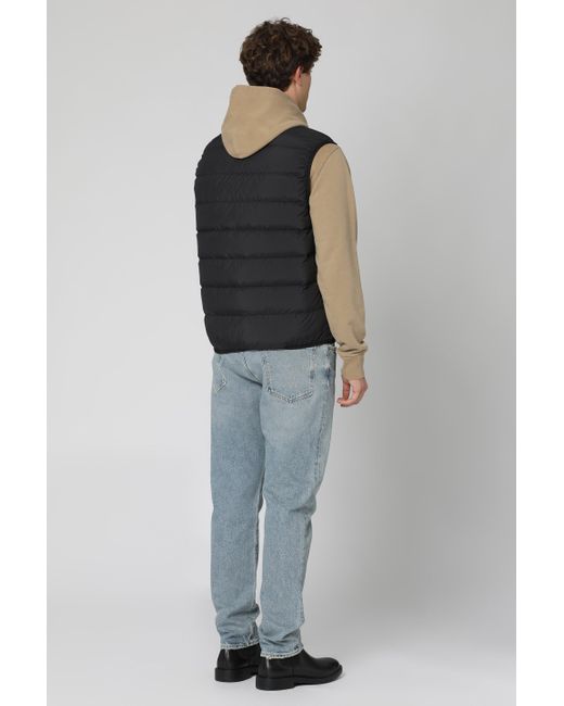 Moncler Black Contrin Full Zip Down Vest for men