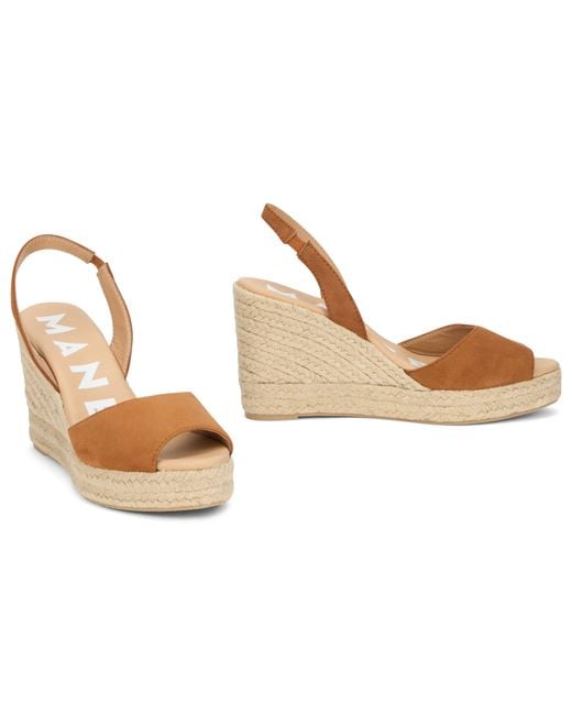 Manebí Brown Wedge Sandals