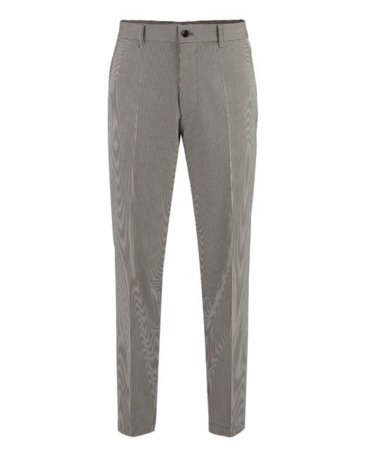 Boss Gray Houndstooth Trousers for men