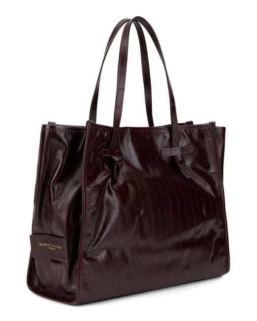 Gianni Chiarini Purple Spacious Tote Bag