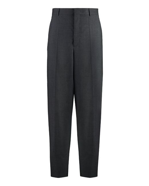 Valentino Garavani Black Wool Tailored Dress Trousers for men