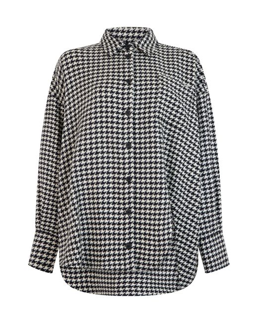 The Attico Gray Pied-De-Poule Shirt