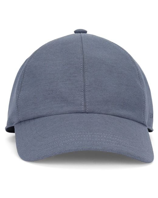 Slowear Blue Cotton Baseball Cap for men