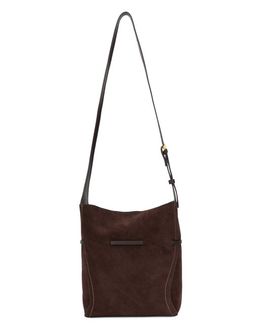 Gianni Chiarini Brown Suede Shoulder Handbag With Adjustable Strap, 23 Cm Width, 27 Cm Height, 10 Cm Depth