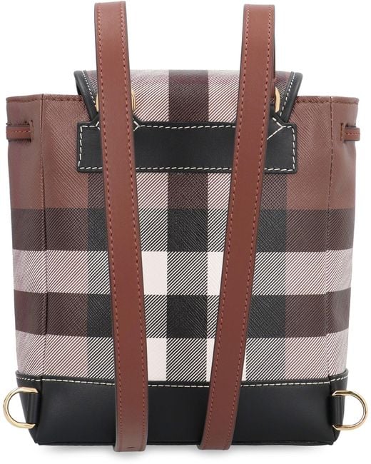 Burberry Brown Mini Coated Canvas Backpack