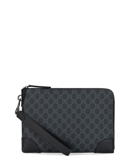 Gucci Black Document Holder Gg Emblem Mini for men