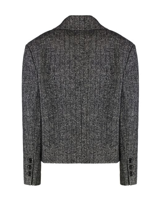 Dolce & Gabbana Black Dolce & Gabbana Double-Breasted Wool Jacket