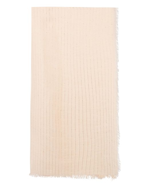 Fabiana Filippi Natural Linen Stole With Sequins