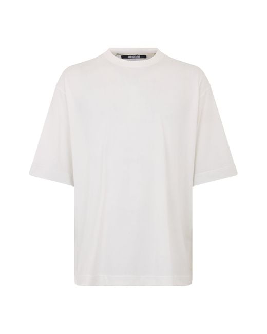 Jacquemus White Basic Short-Sleeve T-Shirt for men