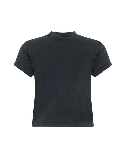 Alexander Wang Black Cotton T-Shirt With Logo