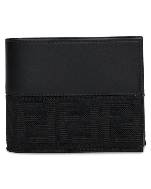 Fendi Black Wallet With Monogram for men